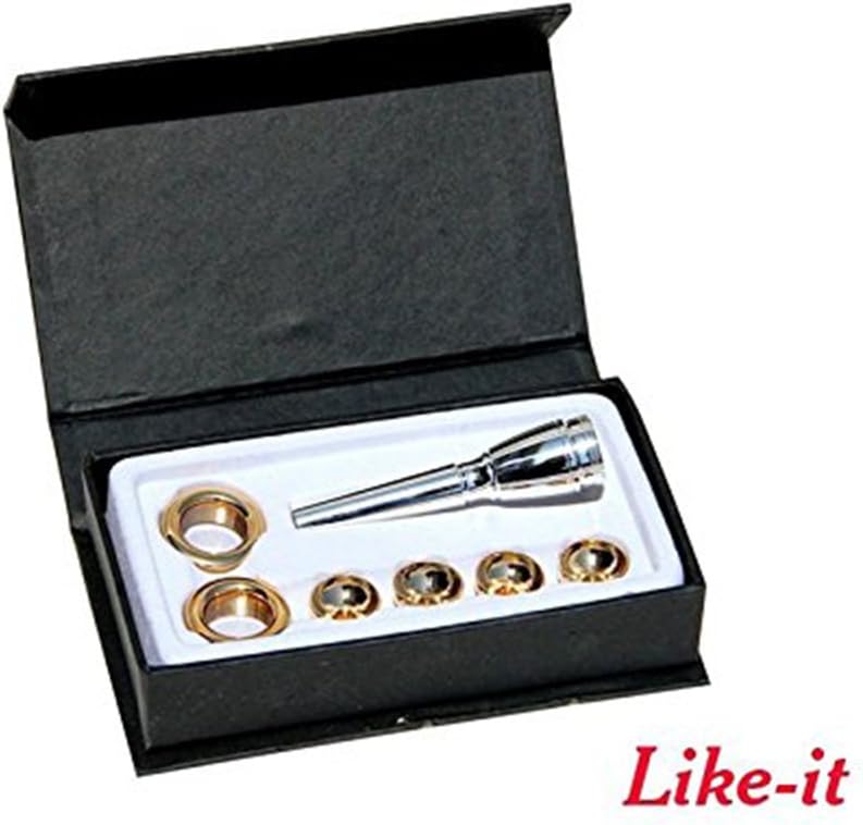 Like-It Brass Gold Silver Plated Bb and C key Trumpet Mouthpiece 3C 2C 2B 3B Trumpet Part - Image 2
